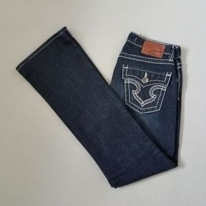 Big Star Hazel Curvy Boot Dark Wash Sz 28